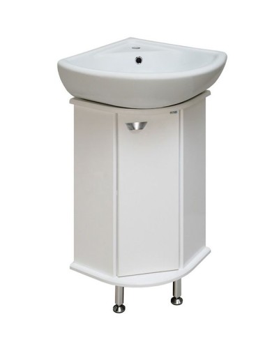 Тумба под раковину Runo Браво 40 00000000947 угловая Белая