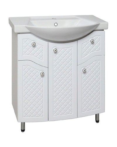 Тумба под раковину Runo Милано 75 УТ000002088 Белая