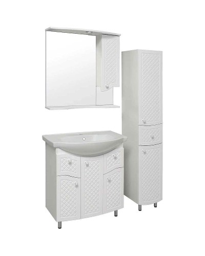 Тумба под раковину Runo Милано 75 УТ000002088 Белая