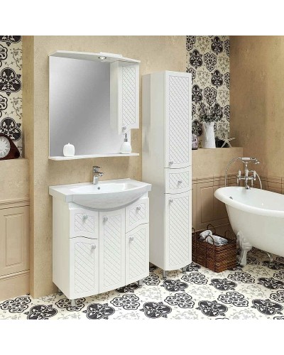 Тумба под раковину Runo Милано 75 УТ000002088 Белая