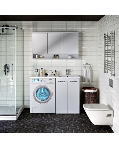 Тумба под раковину Runo Лира 120 УТ000003443 Белая