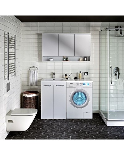 Тумба под раковину Runo Лира 120 УТ000003443 Белая