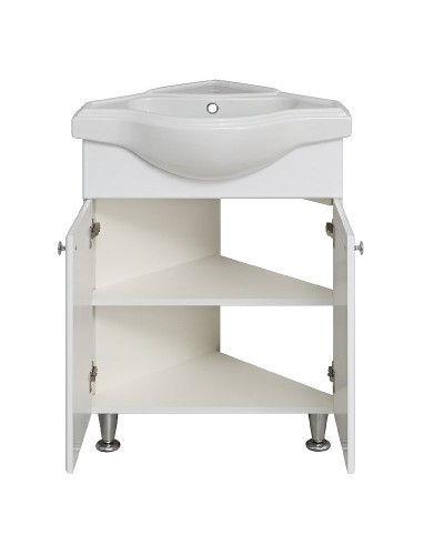 Тумба под раковину Runo Классик 65 УТ000004162 угловая Белая