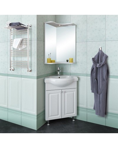 Тумба под раковину Runo Классик 65 УТ000004162 угловая Белая