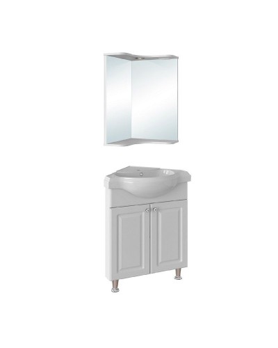 Тумба под раковину Runo Классик 65 УТ000004162 угловая Белая