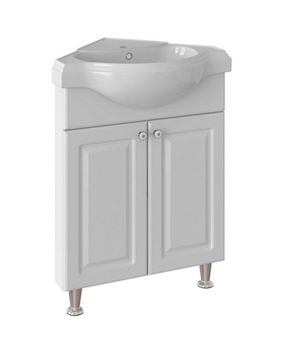 Тумба под раковину Runo Классик 65 УТ000004162 угловая Белая