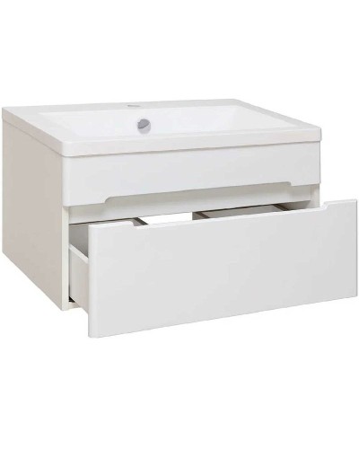 Тумба под раковину Runo Парма 75 00000001140 подвесная Белая