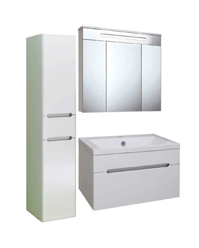 Тумба под раковину Runo Парма 75 00000001140 подвесная Белая