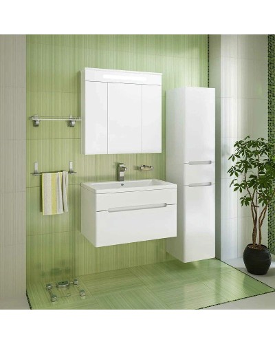 Тумба под раковину Runo Парма 75 00000001140 подвесная Белая