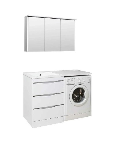 Тумба под раковину Runo Орион 120 УТ000003442 Белая