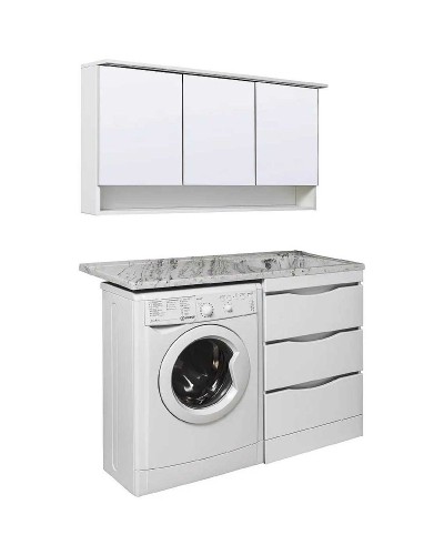 Тумба под раковину Runo Орион 120 УТ000003442 Белая