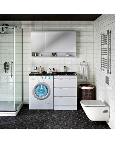 Тумба под раковину Runo Орион 120 УТ000003442 Белая