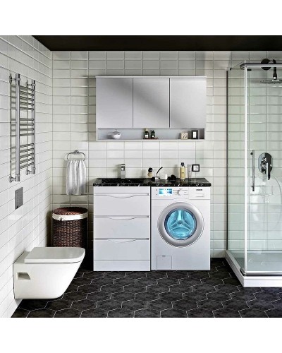 Тумба под раковину Runo Орион 120 УТ000003442 Белая