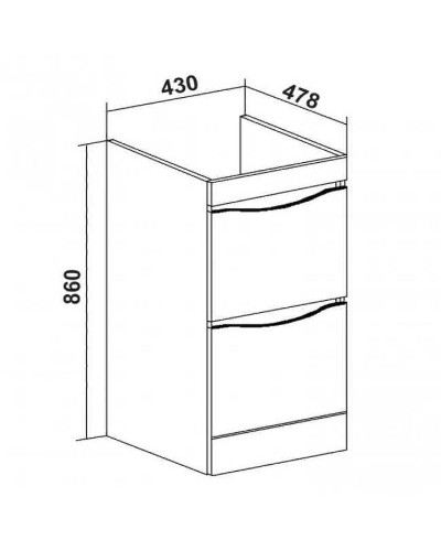 Тумба под раковину Runo Орион 105 00-00000145 Белая