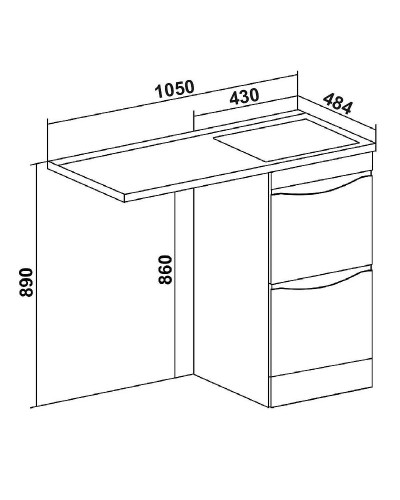 Тумба под раковину Runo Орион 105 00-00000145 Белая