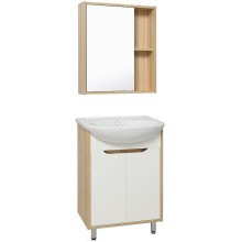 Тумба под раковину Runo Эко 60 00000001144 Белая Лиственница