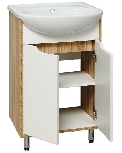 Тумба под раковину Runo Эко 60 00000001144 Белая Лиственница