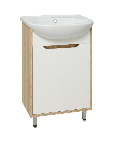 Тумба под раковину Runo Эко 50 00000001142 Белая Лиственница