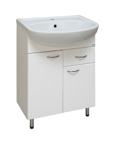 Тумба под раковину Runo Уют 60 00000000501 Белая