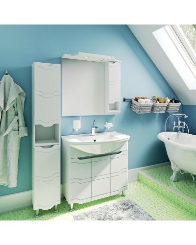 Тумба под раковину Runo Стиль 85 00000001113 Белая