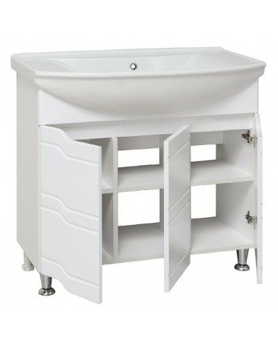 Тумба под раковину Runo Стиль 85 00000001113 Белая