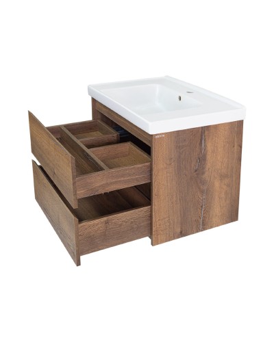 Dallas - 70 Тумба подвесная ДСП (Дуб Галифакс) / раковина