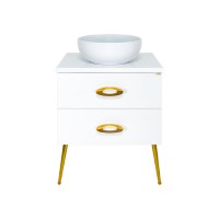 Маргарет - 60 Тумба напольная с 2 ящ. зол.ножк. / столешница / раковина