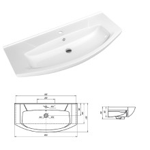 Балтика -105 Тумба прямая/раковина