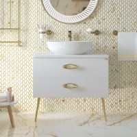 Маргарет - 60 Тумба напольная с 2 ящ. зол.ножк. / столешница / раковина