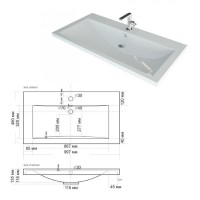 Енисей -100 тумба прямая (пленка) / раковина