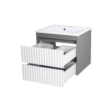 BALATON - 80 Тумба подвесная с 2 ящ. комбинированный / раковина