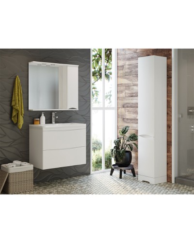 Атлантик - 80 Тумба подвесная с 2 ящ. закруг. края / раковина