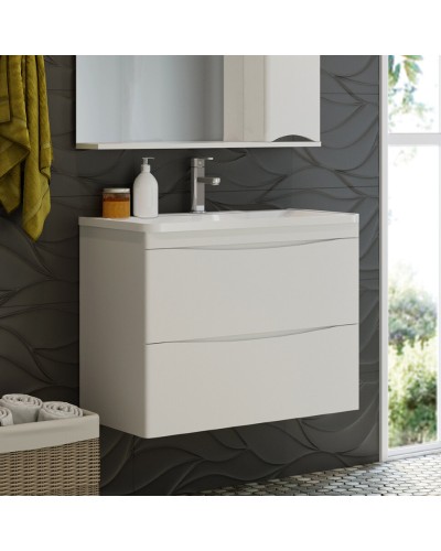 Атлантик - 80 Тумба подвесная с 2 ящ. закруг. края / раковина