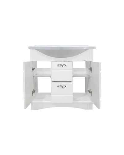 Эльбрус -100 Тумба белая эмаль / раковина