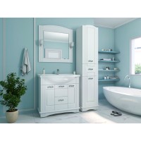 Эльбрус -100 Тумба белая эмаль / раковина