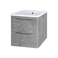 Атлантик - 60 Тумба подвесная с 2 ящ. закруг. края серый камень