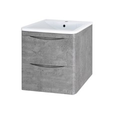 Атлантик - 60 Тумба подвесная с 2 ящ. закруг. края серый камень