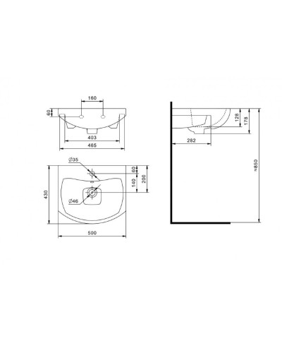 Смайл - 50 Тумба прямая / раковина