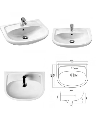 Смайл - 60 Тумба прямая / раковина