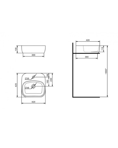 Респект -110 Тумба с 3 ящ. под стиральную машину правая (белая ПВХ/Дуб Тиссано) / раковина