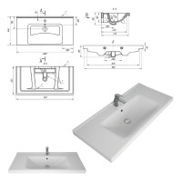 Натали -100 Тумба подвесная 2 ящ. / раковина