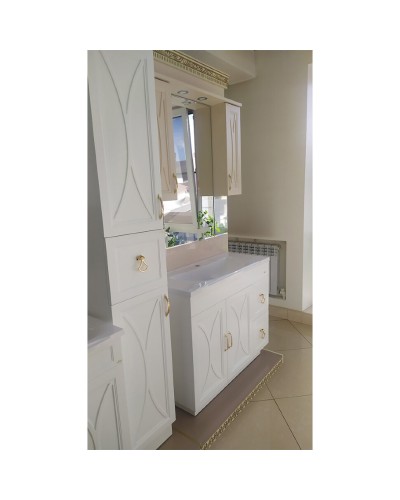 Амбра -100 тумба белая с 2 ящ. / раковина