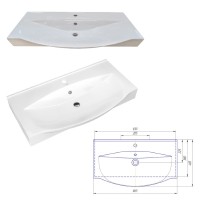 Элвис - 85 Тумба подвесная 2 ящ. белая эмаль / раковина