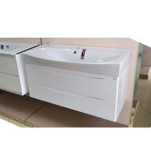 Элвис -105 Тумба подвесная с 2 ящ.белая эмаль  / раковина