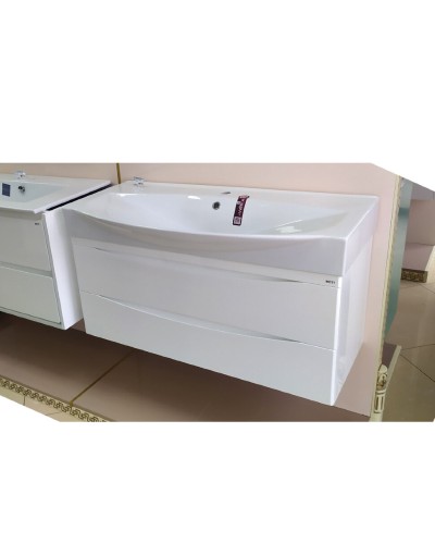 Элвис -105 Тумба подвесная с 2 ящ.белая эмаль  / раковина