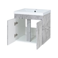 Торос - 50 Тумба подвесная прямая серый мрамор / раковина