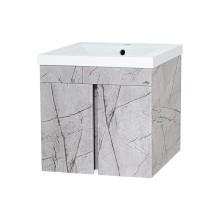 Торос - 50 Тумба подвесная прямая серый мрамор / раковина