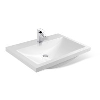 Галвер - 80 Тумба прямая подвесная белая / раковина