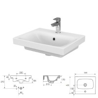 Лира - 50 Тумба прямая напольная  белая / раковина