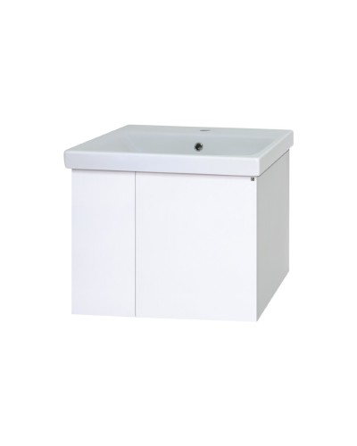 Лира - 60 Тумба прямая подвесная белая / раковина